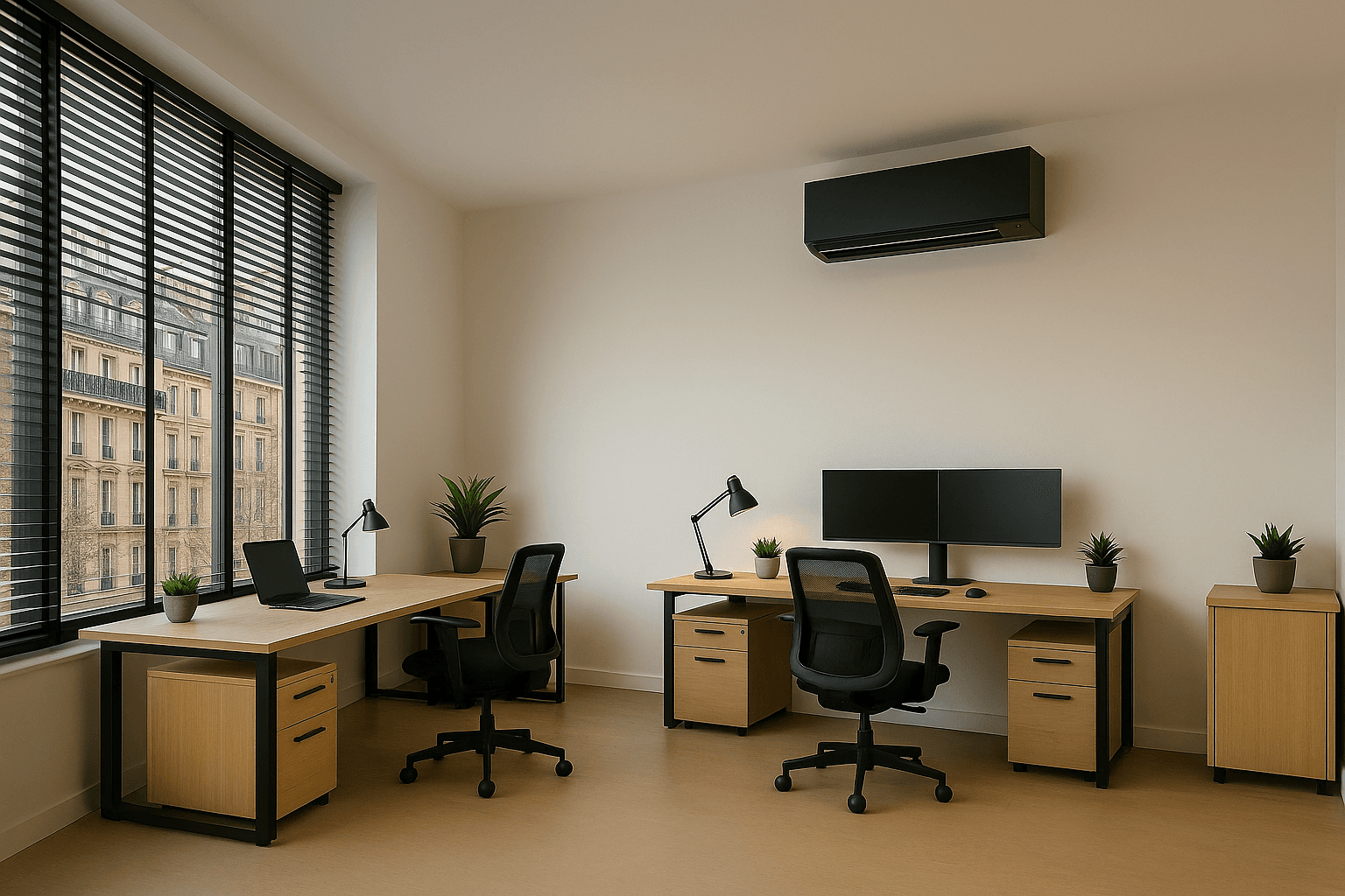 Climatisation murale en bureau